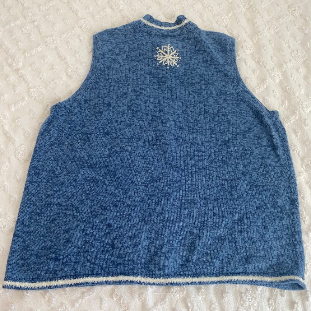 VTG Breckenridge Zip-Up Vest Womens Size 2X Winter Snow Embroidered Christmas - Picture 2 of 5